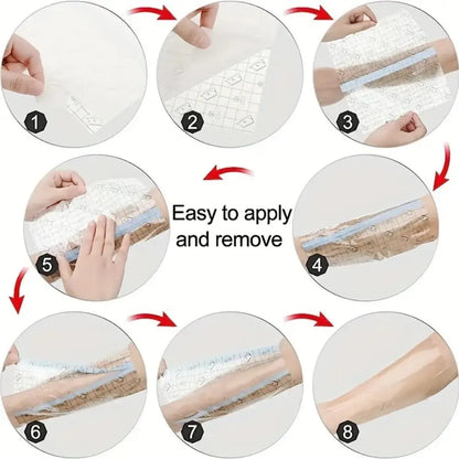 Waterproof PU Bandages: Transparent, Stretchable, Disposable Adhesive Bandages - Protect Tattoos in Showers