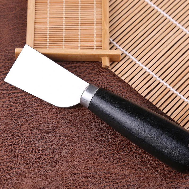 KRABALL Leather Cutting Knife: Edging Knife with Wooden Handle for Easy Trimming in Leathercraft - 1 Piece