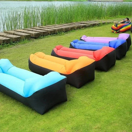 Fast Inflatable Air Sofa Bed: Trend Outdoor Sleeping Bag with Lazy Beach Sofa Design | High-Quality 240*70cm Inflatable Air Bag