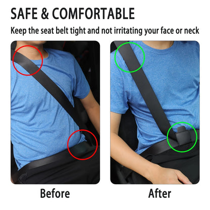 Secure Your Child's Safety: PU Leather Seat Belt Adjuster Clip for Car Seats - Prevents Neck and Belly Strain, Child Protection Car-Styling