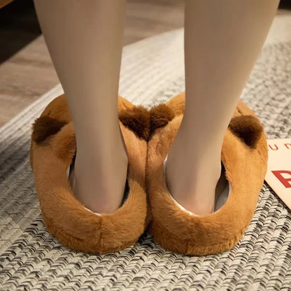 Cute Cartoon Capybara Cotton Slippers - Soft, Non-Slip, Warm Plush Indoor Shoes for Couples