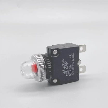 Circuit Breaker Overload Protector - 2A 3A 5A 6A 7A 8A 10A 15A 20A Switch Fuse, Multiple Amperage Options