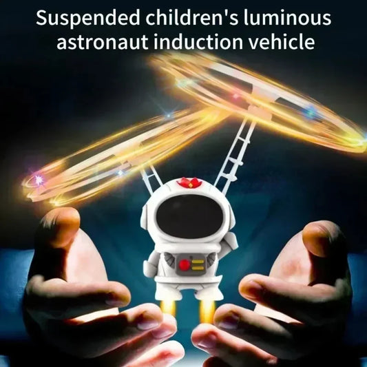 Levitating Luminous Flying Robot Astronaut Toy – Hand-Controlled Drone with Lights, Interactive Outdoor Toy for Kids Gift