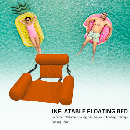 Inflatable Water Hammock – Swimming Pool Air Mattress, Summer Beach Lounger, Floating Back Chair and Sleeping Bed