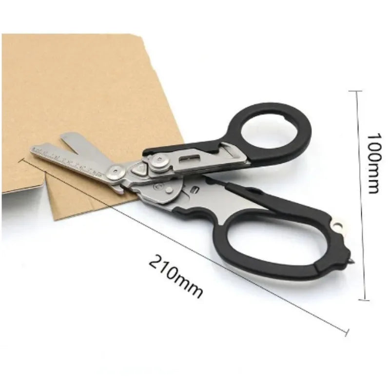 Multifunctional Raptor Tactical Folding Scissors - Belt Cutting, First Aid Expert, Outdoor Survival Tool Combo Scissors