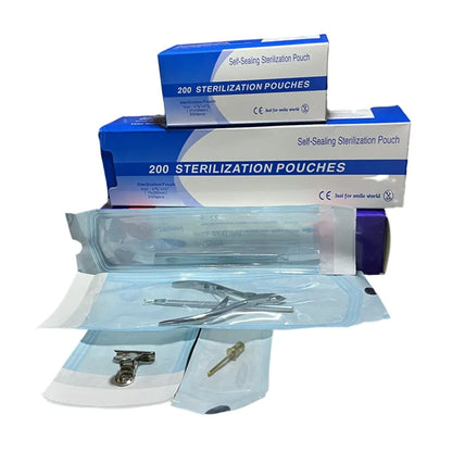 200pcs Manicure Sterilizing Bags: Disposable Nail Tool Sterilization - Medical Grade Paper+CPP/PET Film for Clean and Hygienic Nail Car