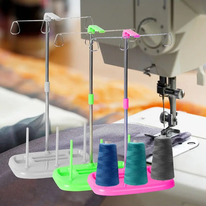 Household 3 Spool Thread Holder Stand: Embroidery Wire Rack for Home Sewing Machine, Serger, Quilting