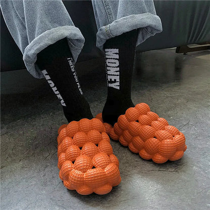 2023 Fashion Soft Bubble Slippers for Women and Men - EVA Cool Home Beach Shoes with Massage Sole - Designer Indoor Peanut Slippers