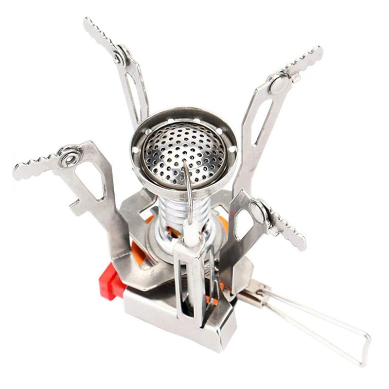 Ultra-Light Portable Gas Cooker: Aluminum Alloy Camping Stove for Outdoor Picnics and Survival - Essential Camping Accessories