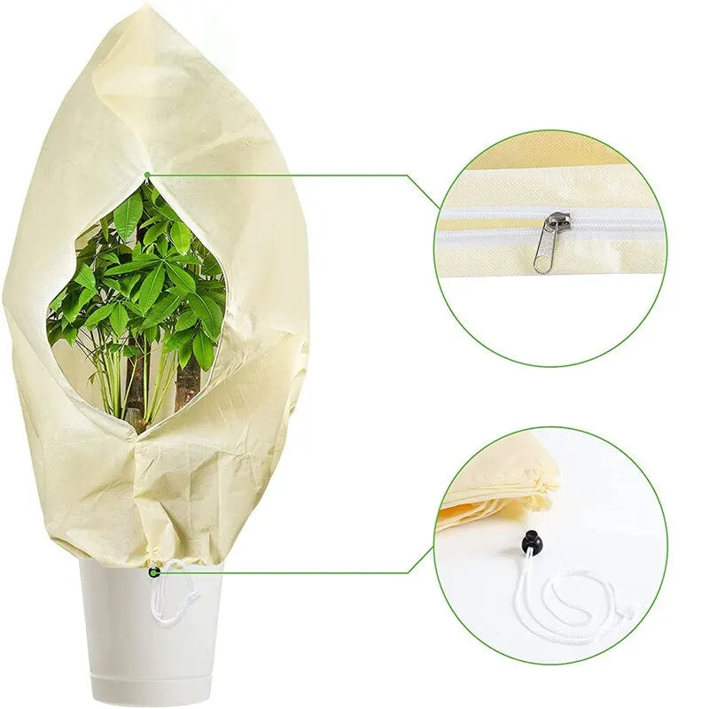 Winter Plant Warm Cover: Keep Your Outdoor Plants Safe with 1pc Non-woven Anti Freezing Bag