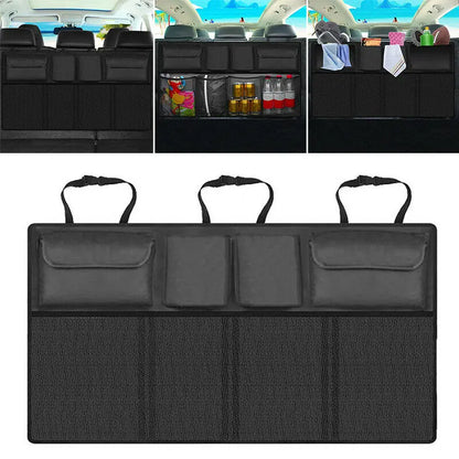 Car Trunk Organizers: Backseat Hanging Storage with 8 Large Bags - Space-Saving SUV/Truck Trunk Organizer