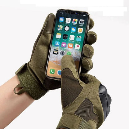 Tactical Military Gloves - Full Finger Shooting Gloves with Touch Design, Fitness Protection for Sports, Motorcycle, Hunting, Walking