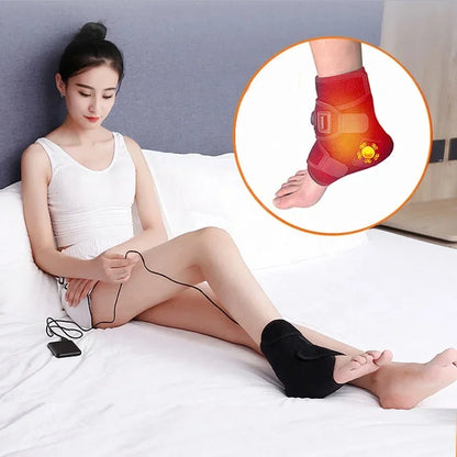 Foot Massager with Hot Compress and Vibration - USB-Powered Ankle Joint Protector Made of SBR Diving Material