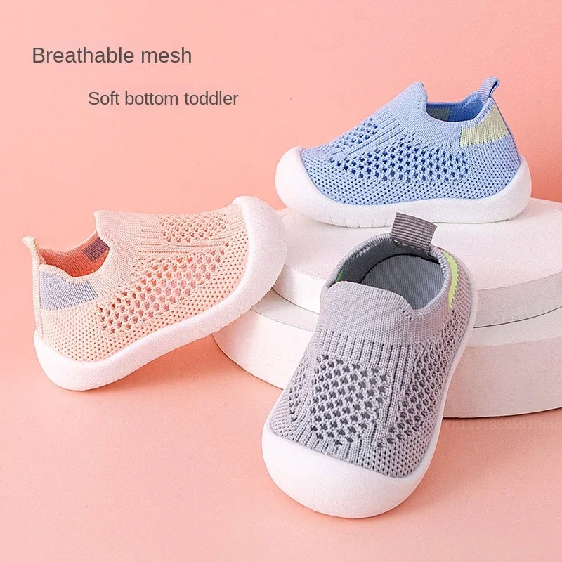 2024 Kids' Mesh Sneakers – Casual, Breathable, Soft-Bottom Infant & Toddler Shoes for Girls & Boys, Non-Slip Comfort