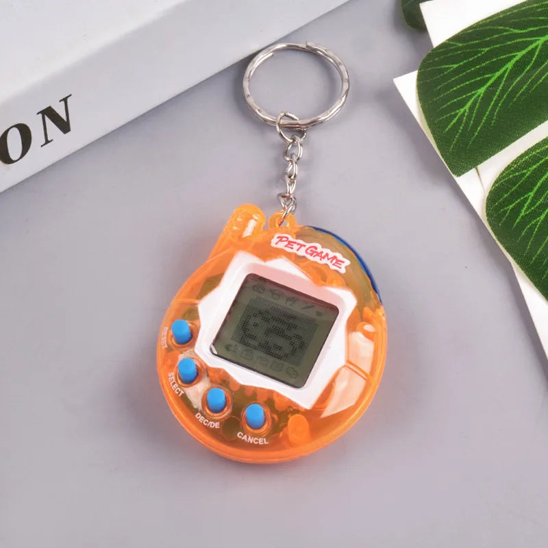 Transparent Electronic Tamagotchi Pet - 168 Pets in One, Virtual Cyber Digital Toy, Nostalgic Pixel Fun Play