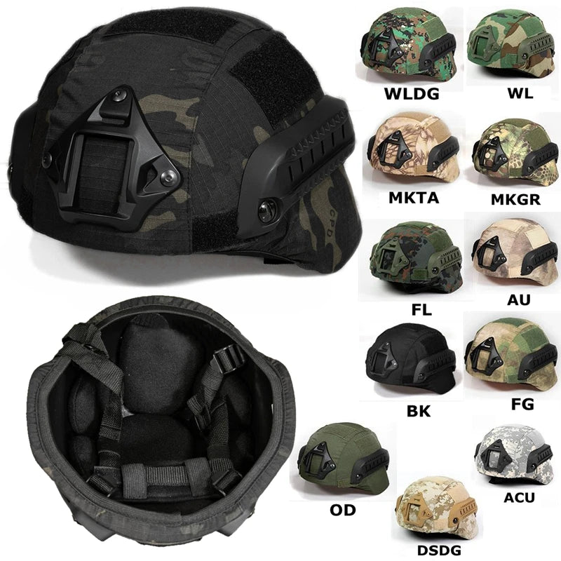 MICH2000 Helmet Cover – Tactical Camouflage Cloth Accessory for Outdoor Sports and Airsoft Gear – Fits MICH Helmet