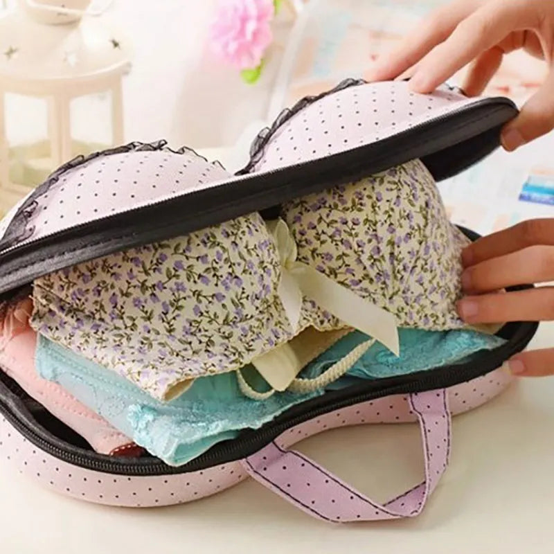 Waterproof Portable Lingerie Storage Box: Organize Women's Underwear and Bras on the Go