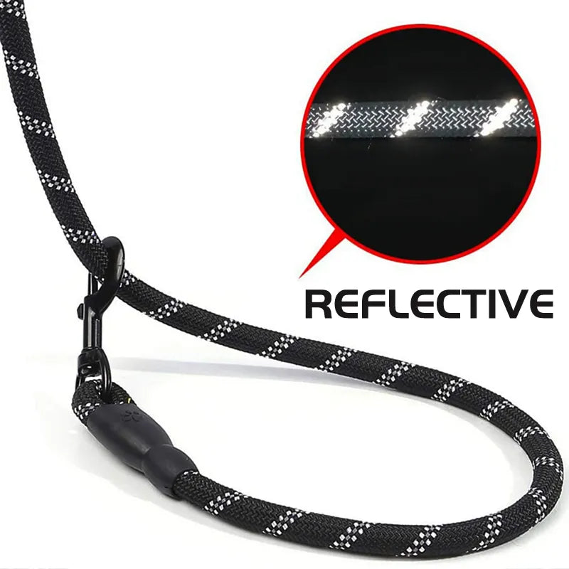 Reflective Strong Dog Leash - Available in 150/200/300cm, Long Lanyard Walking Traction Rope for Small to Large Dogs