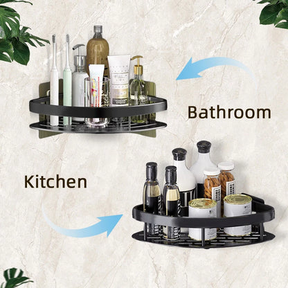 Shower Corner Shelf Caddy - No Drill Rust-Proof Organizer for Bathroom, Corner Wall Shelf and Shampoo Holder