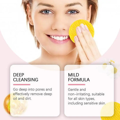 40/50pcs Kojic Acid & Turmeric Cleansing Pads - Exfoliating Facial Sponges for Daily Skin Care and Deep Cleansing