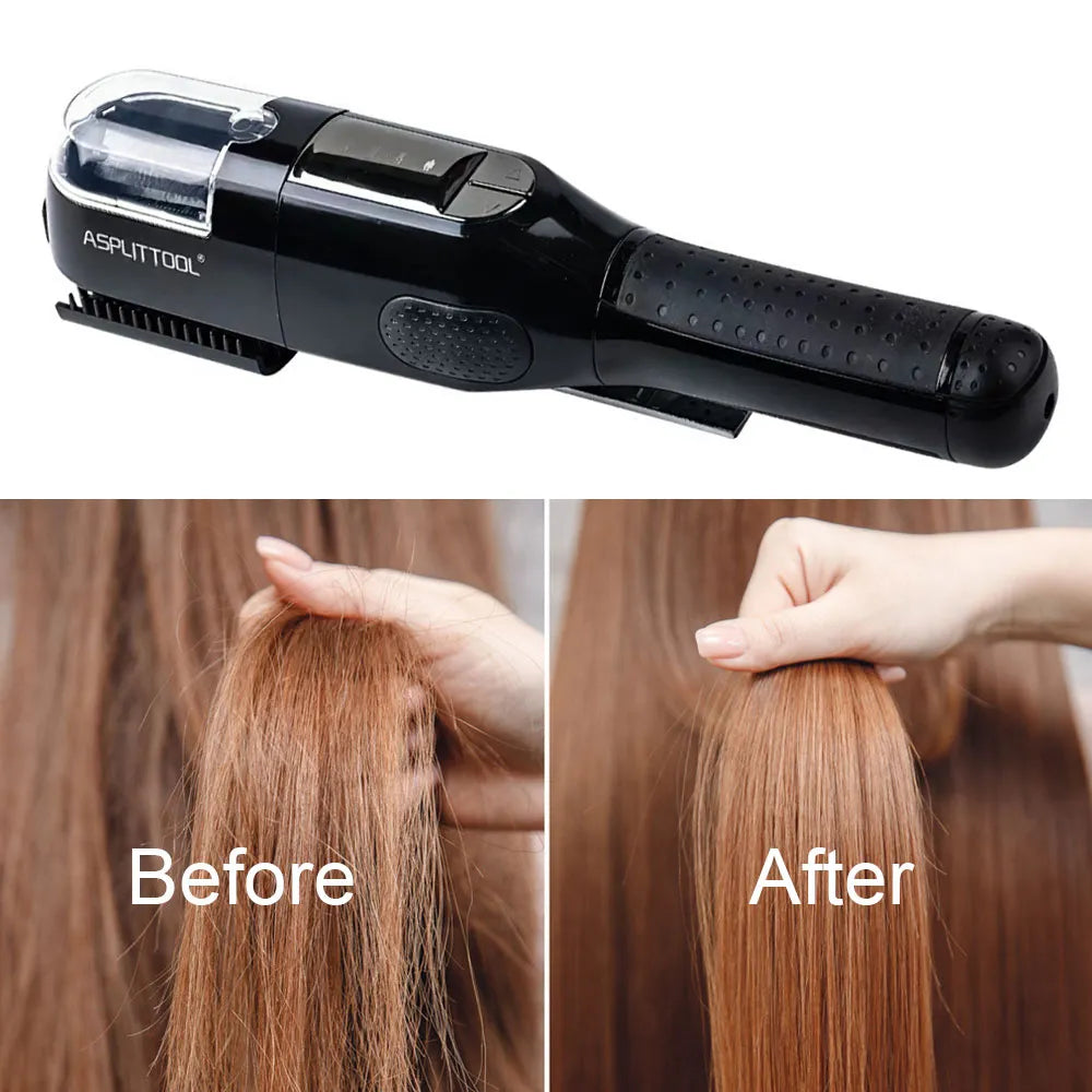 Professional Cordless Hair Ends Trimmer - Automatic Split Remover for Women, Ideal for Dry, Damaged, and Brittle Hair