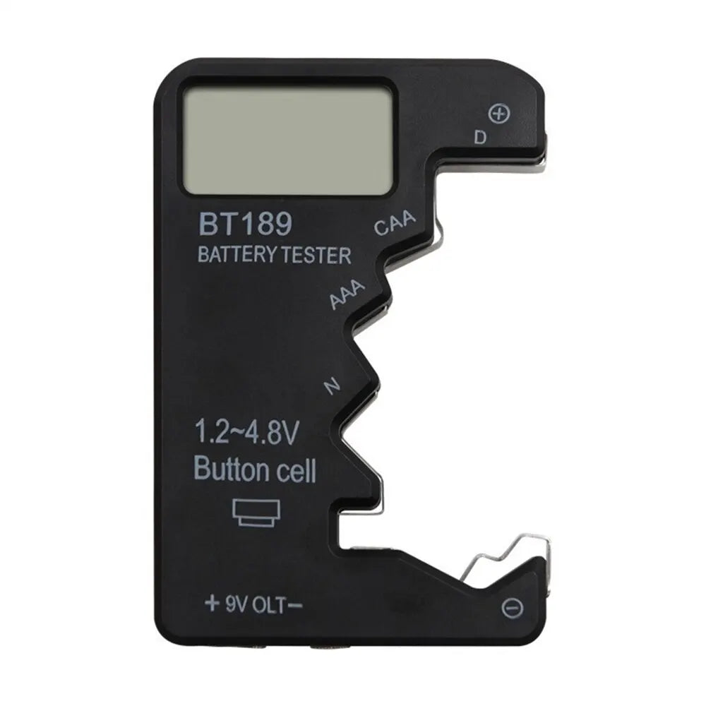 Ultra-Small BT189 Battery Tester | LCD Digital Display for 9V & Button Cells, Household Power Bank Detector