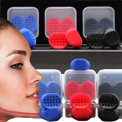 Jawline Trainer Duo: 2pcs Silicone Detachable Jaw Exerciser Balls - Facial Muscle Training Supplies, Face Trainer Chew Ball