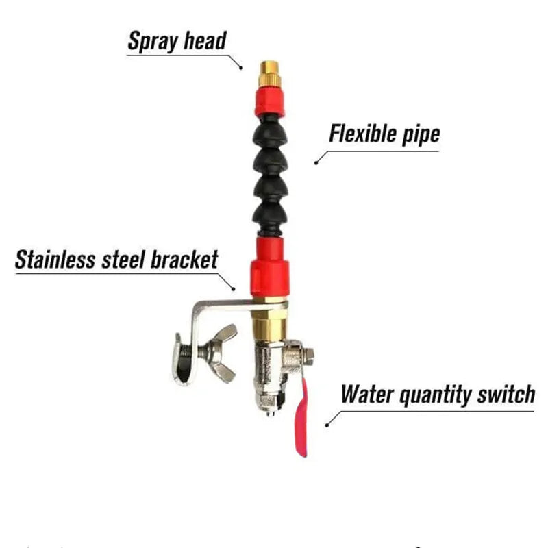 System Nozzle Coolant Misting Dust-Proof Sprayer - Dust Remover Water Sprayer for Marble, Brick, Tile Cutting Machine, Angle Grinder Cutter