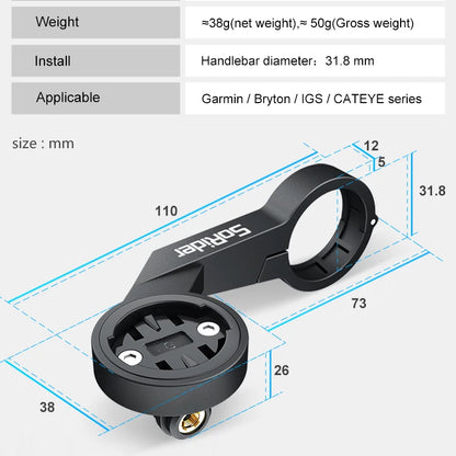 XOSS Vortex Speed & Cadence Sensor X2 with Heart Rate Monitor S1 - Bike Computer GPS Mount for GARMIN, iGPSPORT, BSC100s, Bryton G2 Plus & G+