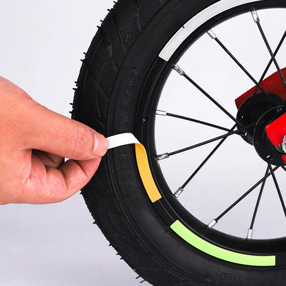 Reflective Tire Sticker: Safety Sticker for Kids Balance Bike - Enhance Visibility with Wheel Decal Bike Accessories