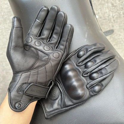 Motorcycle Gloves – Leather Cycling Winter Gloves for Men and Women, Motorbike, ATV and Motorcross, S-3XL, Bicycle Protection