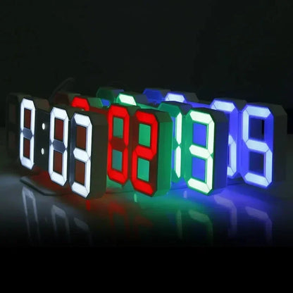 3D LED Digital Clock – Adjustable Wall Decoration with Glow Night Mode for Bedroom, Aesthetic Electronic Watch Room Decor