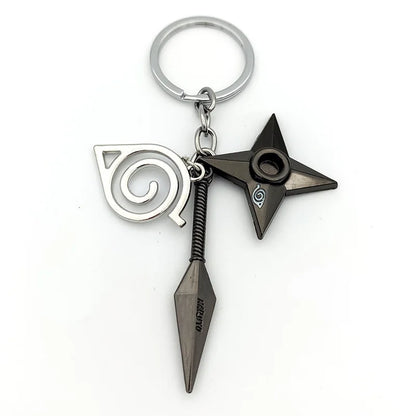 Naruto Anime Keychain - Ninja Kunai, Shuriken & Red Cloud Accessories for Car, Backpack - Perfect Gift for Fans