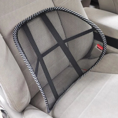 Mesh Lumbar Back Brace for Car Seats - Massage Cushion Pad for Home and Office Chair Support