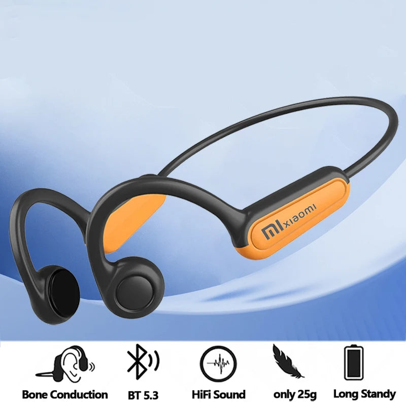 Xiaomi Mijia Real Bone Conduction Sport Headphones – Wireless Bluetooth-Compatible Earphones with Mic for Hands-Free Running