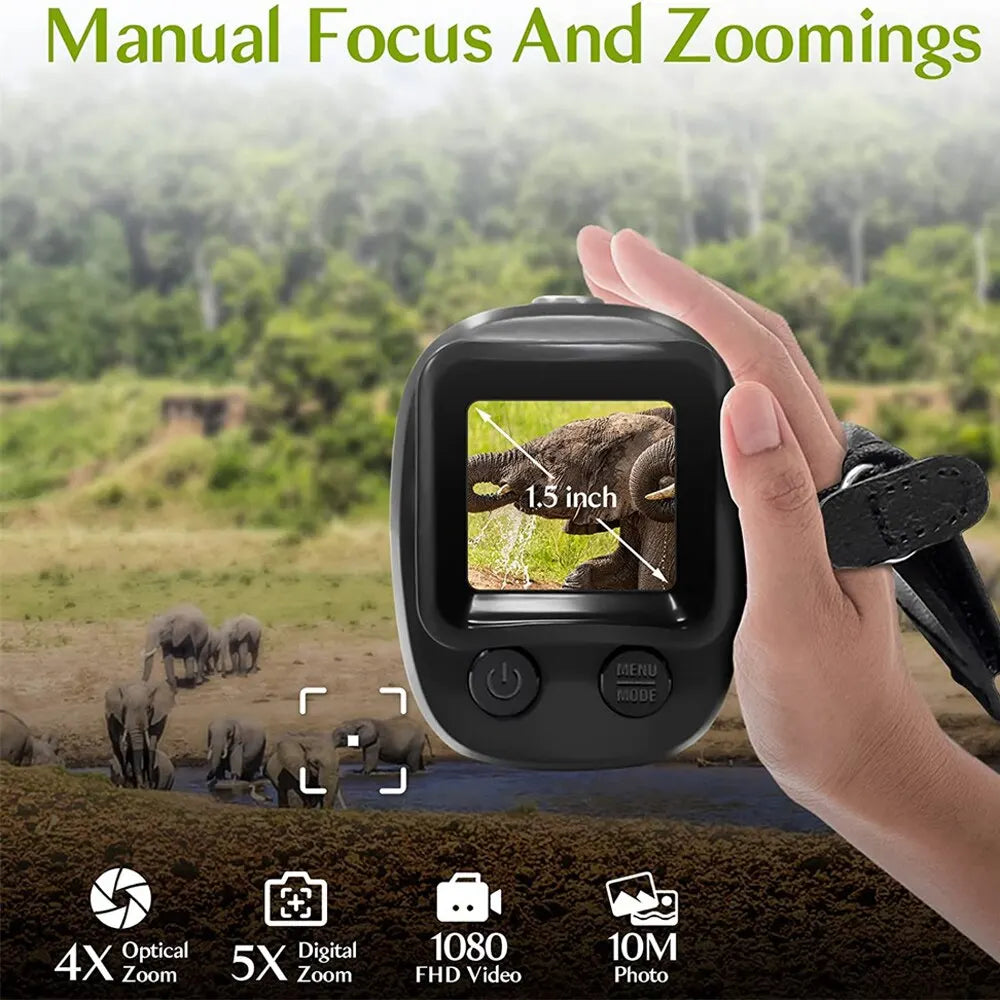 1080P HD Infrared Monocular Night Vision Camera | 5X Digital Zoom for Outdoor Hunting & Search up to 300m