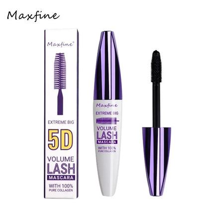 Colorful 5D Volume Mascara – Waterproof, Quick Dry, Blue & Purple Curling and Lengthening Eyelash Silk Extension Cream