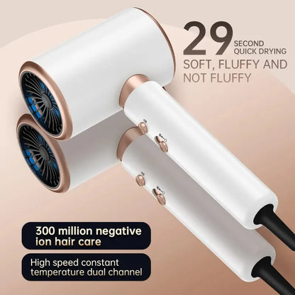 High-Speed Electric Turbine Airflow Hair Dryer | Low Noise, Constant Temperature, Quick Drying | Ideal for Home Salons