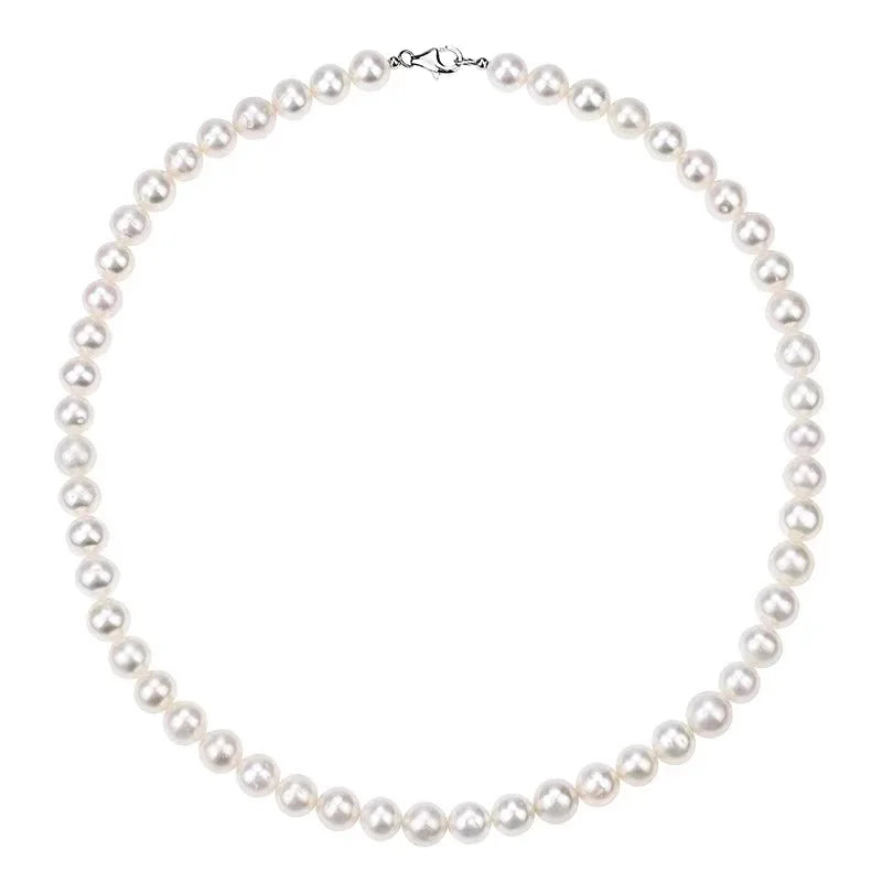 2022 Trendy Handmade Pearl Necklace for Men – Simple Bead Strand Jewelry for Women and Girls, Perfect for Weddings and Banquets