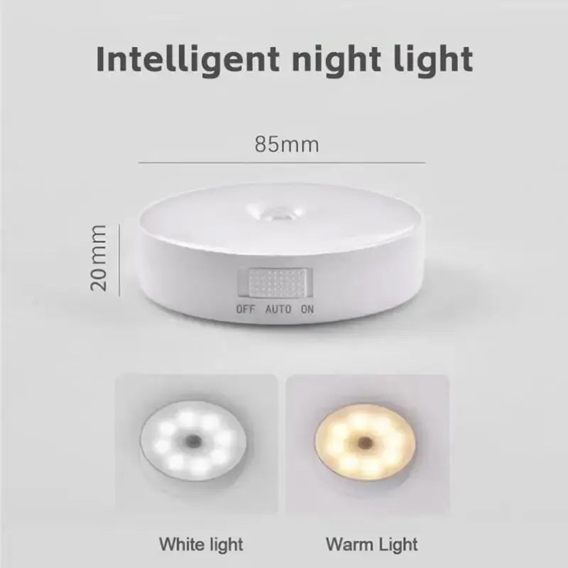 LED Smart Human Body Sensor Night Lamp - Emergency Automatic Lighting with USB Charging, Wireless Magnetic Suction, Use Night Light