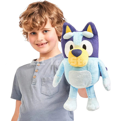 Kawaii Anime Bluey Talking Plush Toy - Bingo Dog Music Figure, Stuffed Animal for Children, Perfect Holiday Gift