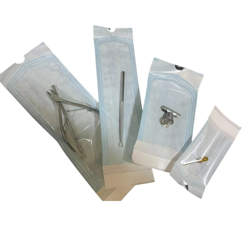 200pcs Manicure Sterilizing Bags: Disposable Nail Tool Sterilization - Medical Grade Paper+CPP/PET Film for Clean and Hygienic Nail Car