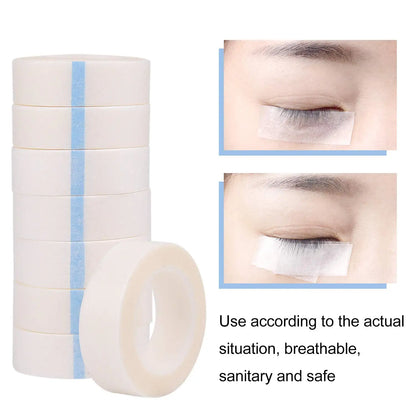 5Pcs Breathable Medical Paper Tapes: Eyelash Extension Lint White Tape - Eye False Lashes Patch Eyelid Sticker