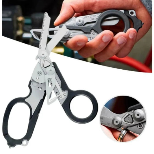 Multifunctional Raptor Tactical Folding Scissors - Belt Cutting, First Aid Expert, Outdoor Survival Tool Combo Scissors