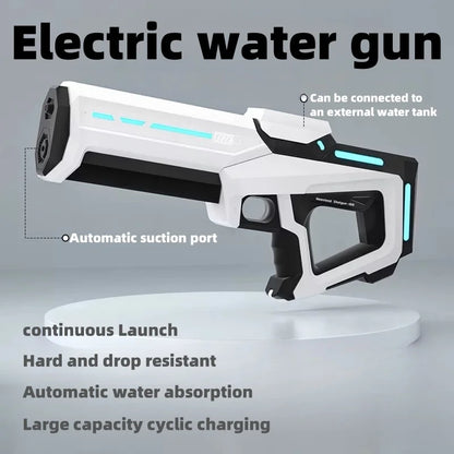 High-Pressure Pulse Electric Water Gun for Children - Strong Waterproof, Automatic Water Absorption, Continuous Stream