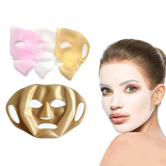 Reusable Silicone Mask Cover for Nourishing Skin - 3D Anti-Evaporation Face Sheet Mask Protective Case