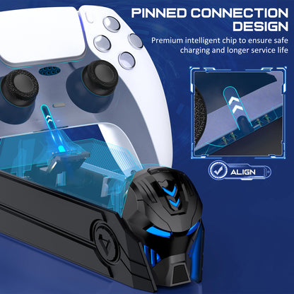 BEBONCOOL FC502 RGB Controller Charging Station - Dual Fast Charger with LED Stand for PlayStation 5 DualSense Gamepad