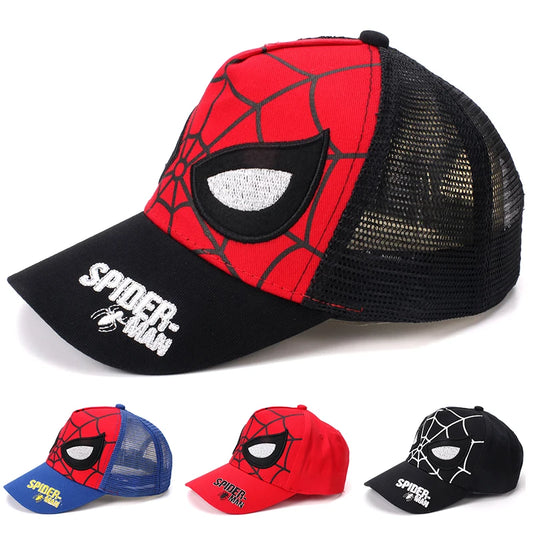 Disney Marvel Spiderman Summer Mesh Sun Cap - Cartoon Baseball Hat for Kids, Boys and Girls Ages 2-8, Travel Cap