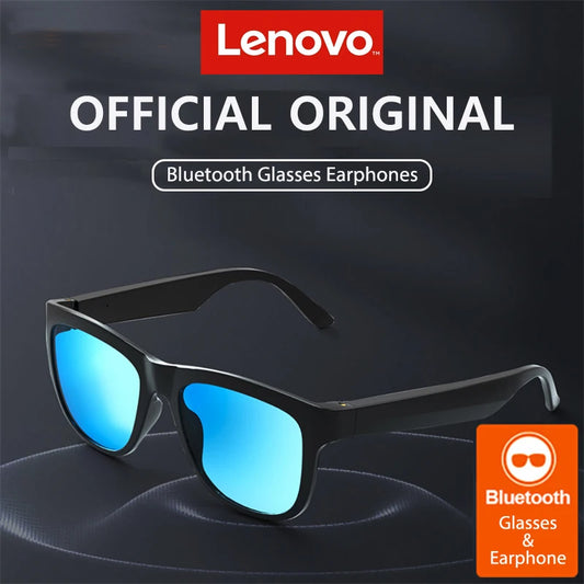 Lenovo Lecoo C8 Smart Glasses Headset - Wireless Bluetooth Sunglasses with HD Mic, Earphone and Calling Headphones for Outdoor Sports