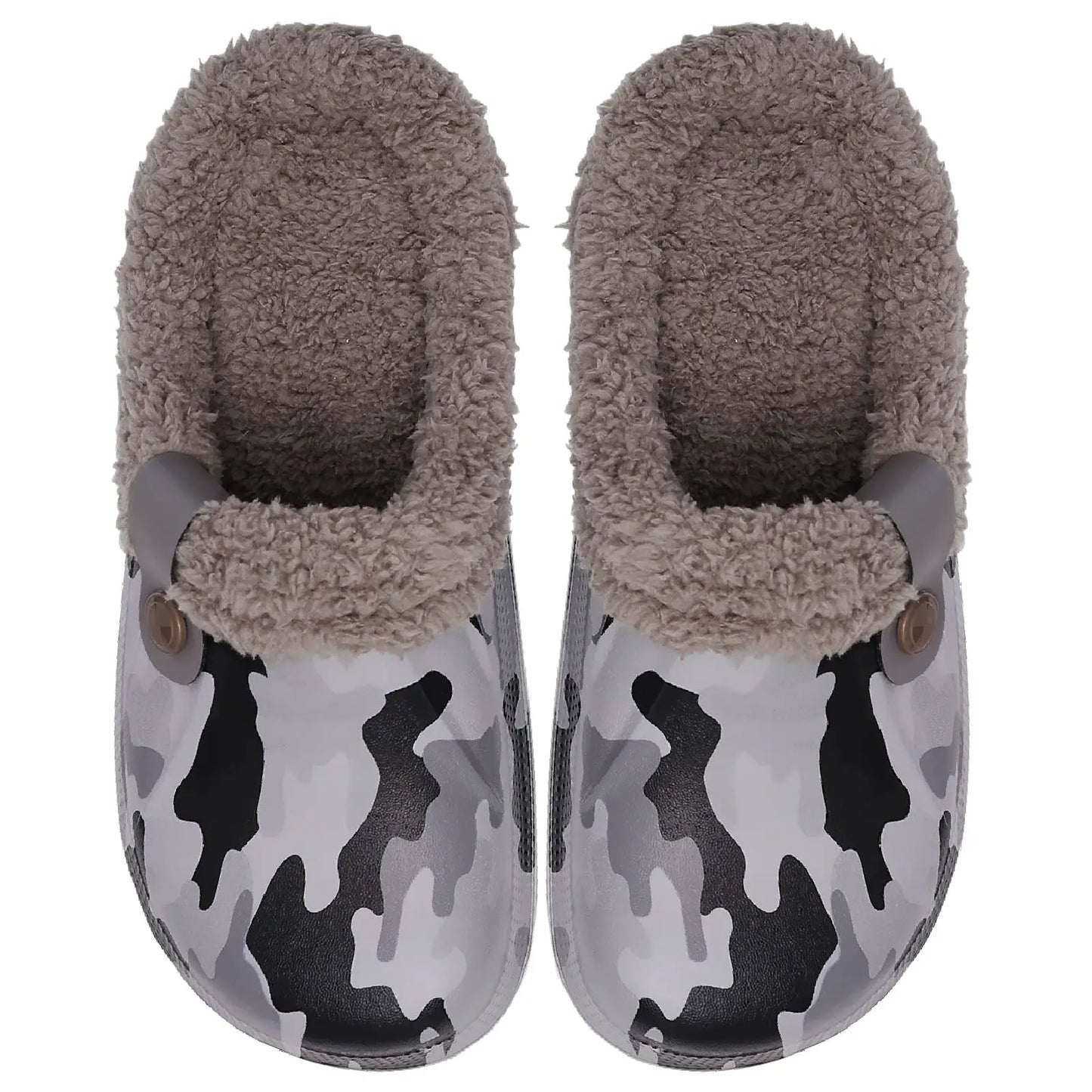 Shevalues Plush Fur Clogs Slippers - Soft Furry Winter Shoes for Men and Women | Waterproof Indoor Home and Garden Footwear